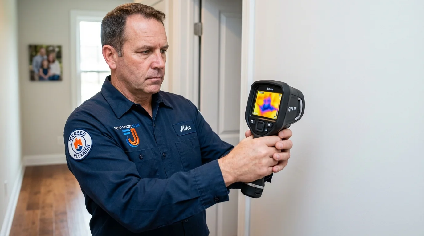 Thermal imaging leak detection by Johns Plumbing LLC in Iowa